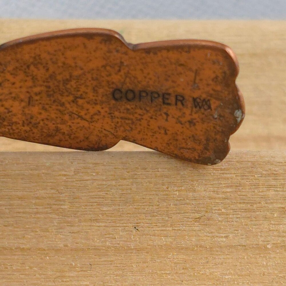 Wheeler Co Copper Cuff Bracelet Added Quartz Crystal Centerpiece Adjustable Fit - Picture 8 of 9